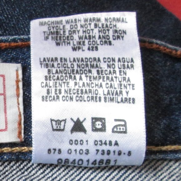 Levi Stauss Signature Misses Relaxed Fit Blue Jeans Sz 10 Long 100% Cott… - Picture 8 of 8